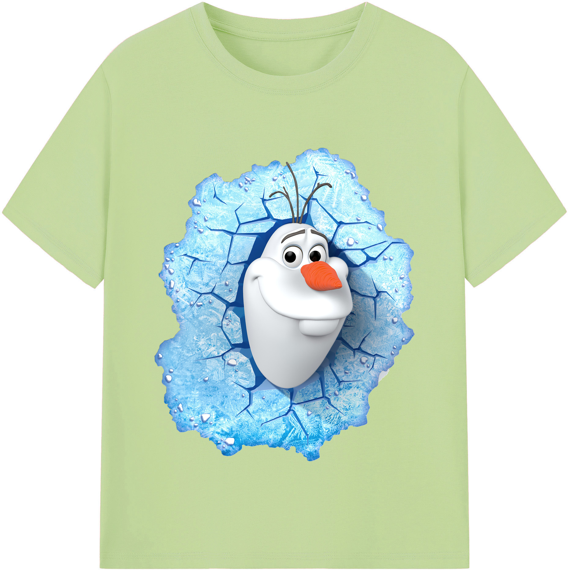 （画像用） アナと雪の女王 アンナ エルサ Frozen Anna Elsa 綿100％半袖Tシャツ（フロントプリント）